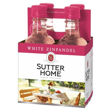Sutter Home, 4 Packs White Zinfandel, 187 ML